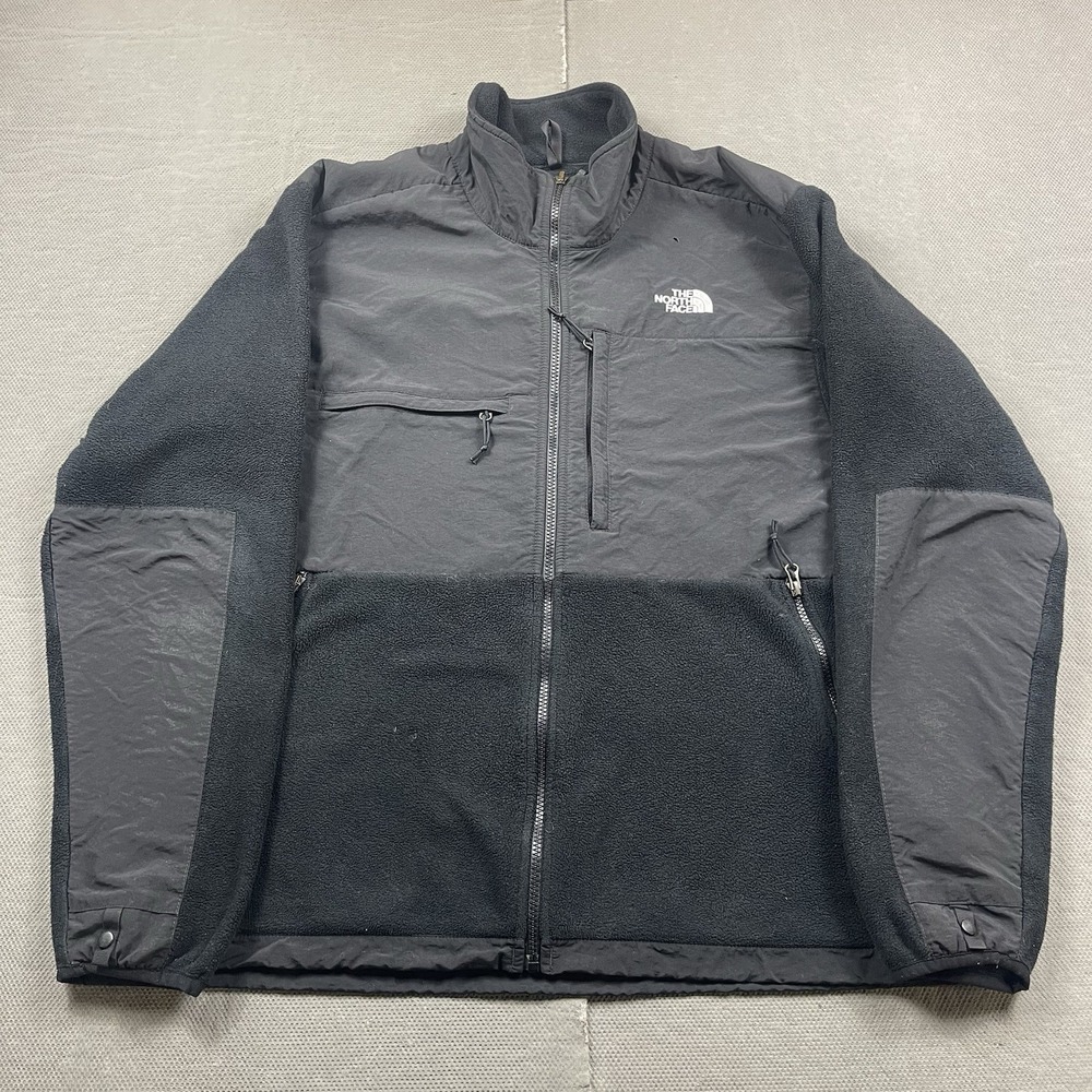 The North Face Denali Fleece Jacket Mens XL Black Full Zip Soft Shell Hiking See